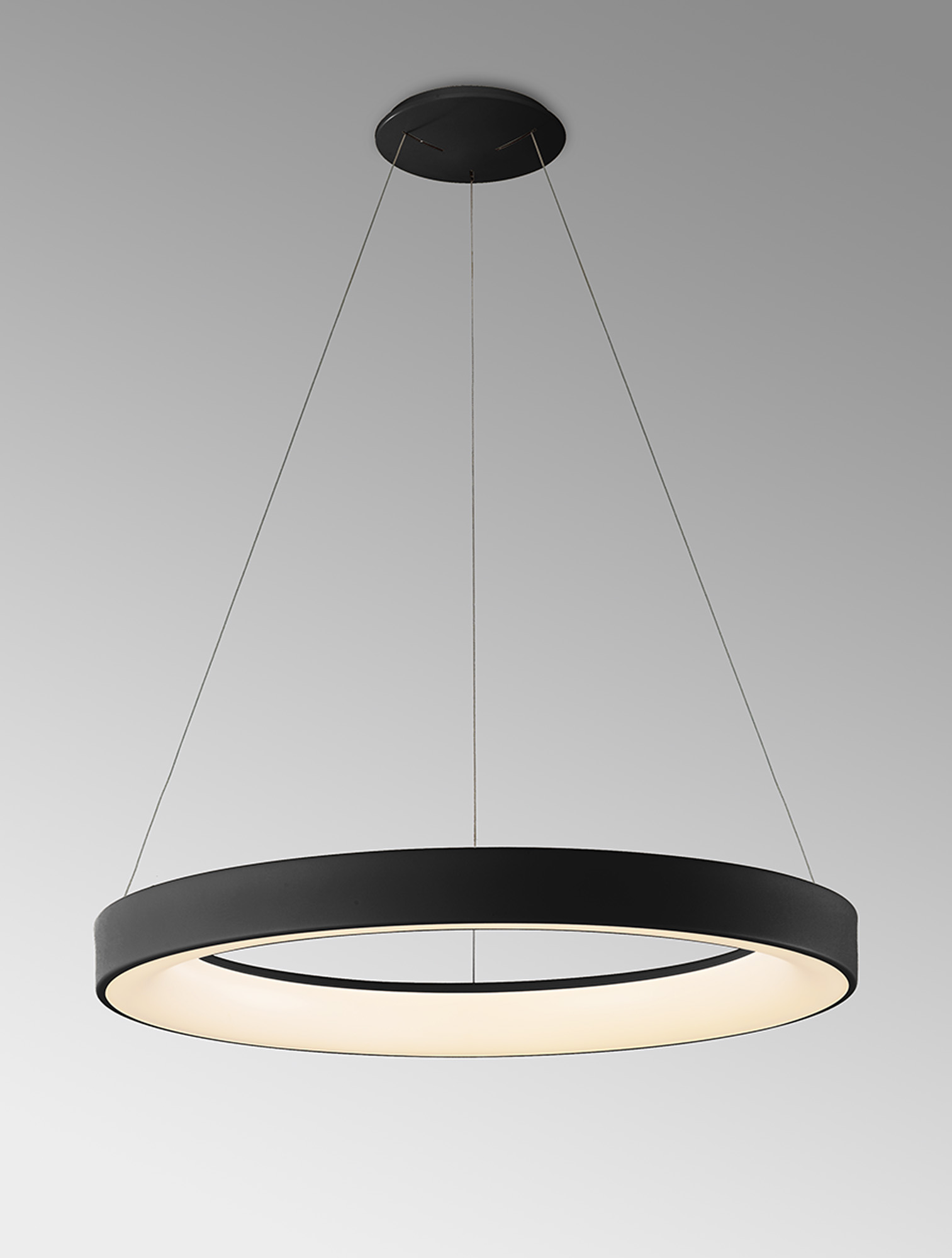 Niseko II Black Ceiling Lights Mantra Ring Pendants